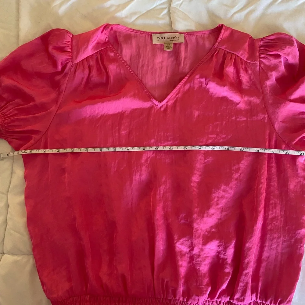 Philosophy Pink V-Neck Blouse - Picture 4 of 9